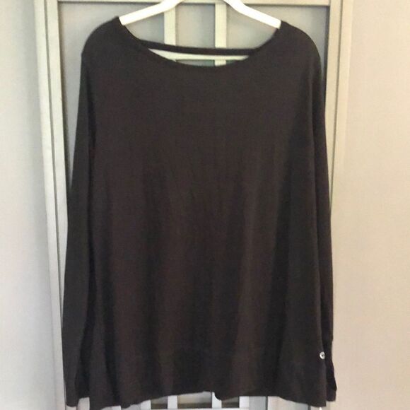 NWT Gap Fit Black long sleeve low back top XXL - Picture 3 of 6